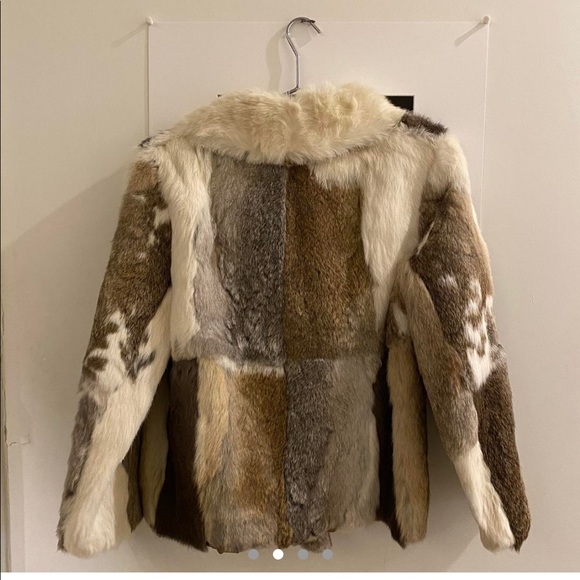 RESELL FROM DEPOP: VINTAGE RABBIT FUR COAT - Picture 3 of 3